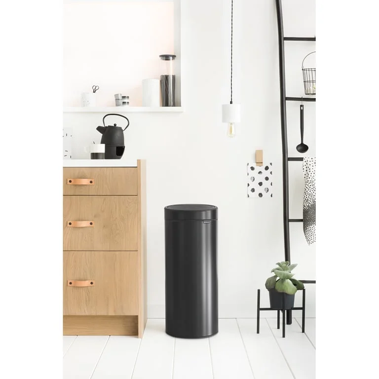 Coș de gunoi Brabantia Touch New 30L, Matt Black