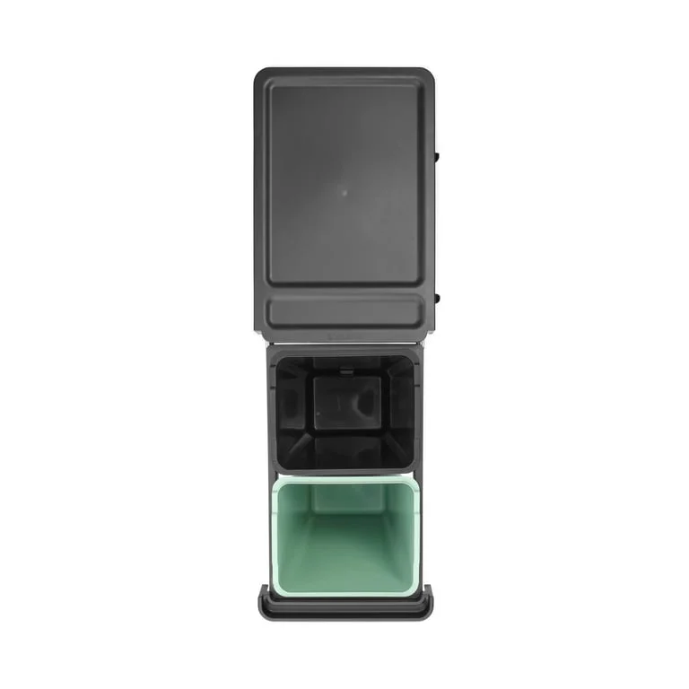Coș de colectare separată Brabantia Sort&Go 2x30L, Dark Grey & Jade Green