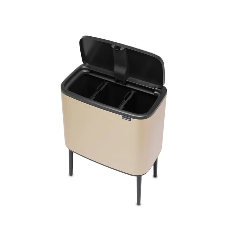 Coș de gunoi Brabantia Bo Touch 3x11L, Metallic Gold