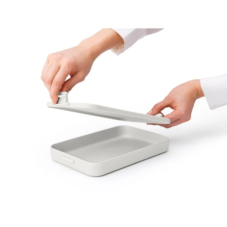 Lunch Box Brabantia Make&Take Light Grey Flat, Plastic