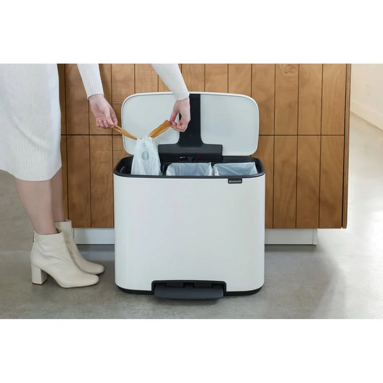 Coș de gunoi Brabantia Bo Pedal 3x11L, White