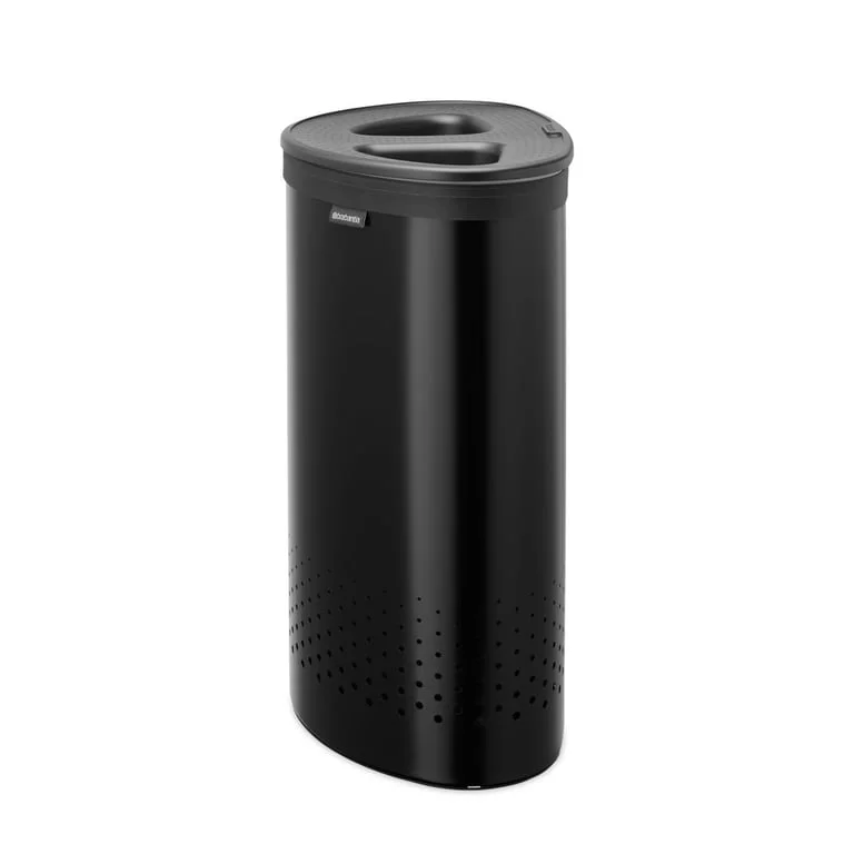 Laundry Bin Brabantia Selector 55L, Matt Black, Plastic Lid