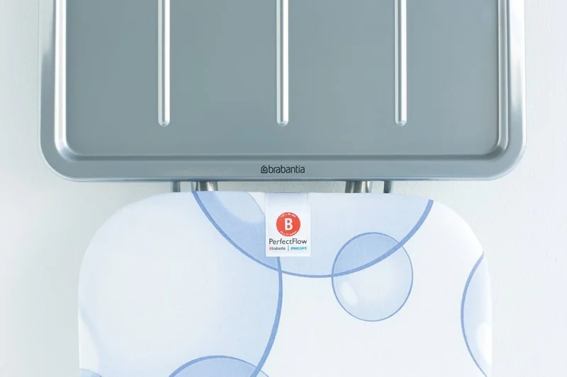 Ironing Board Brabantia B 124x38cm,  PerfectFlow, Bubbles, Steam stand