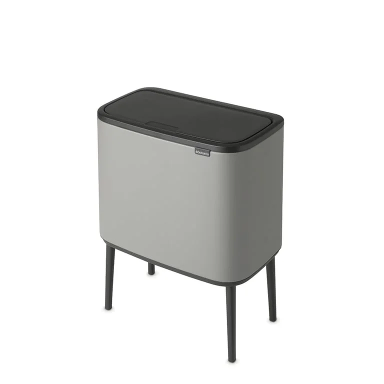 Coș de gunoi Brabantia Bo Touch 3x11L, Mineral Concrete Grey