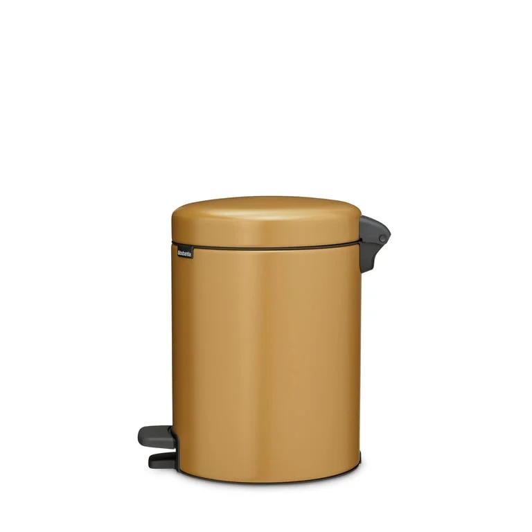 Coș de gunoi cu pedală Brabantia NewIcon 5L, Warm Gold