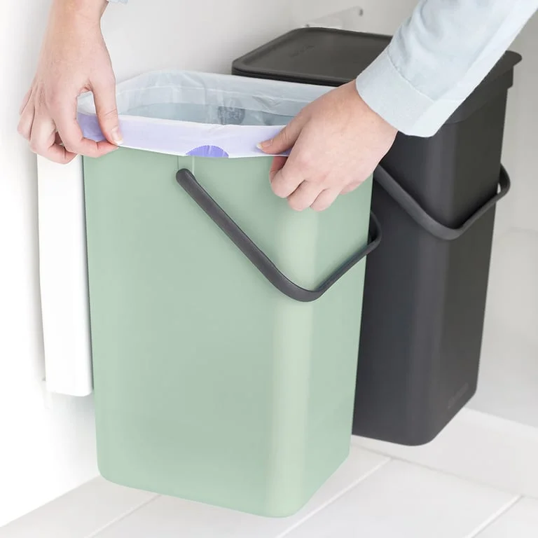 Coș de colectare separată Brabantia Sort&Go 2x16L, Dark Grey & Jade Green