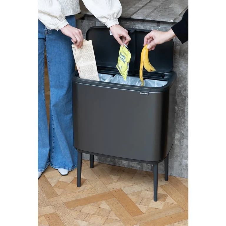 Waste Bin Brabantia Bo Touch 3x11L, Confident Grey