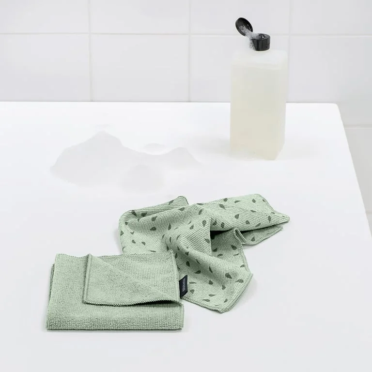 Microfibe Dish Cloths Brabantia SinkSide Jade Green, 2 Pcs