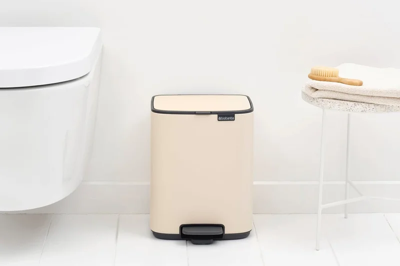 Coș de gunoi Brabantia Bo Pedal 7L, Soft Beige