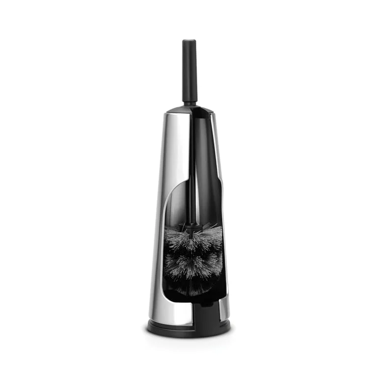 Perie de toaletă Brabantia ReNew Matt Steel cu mâner negru