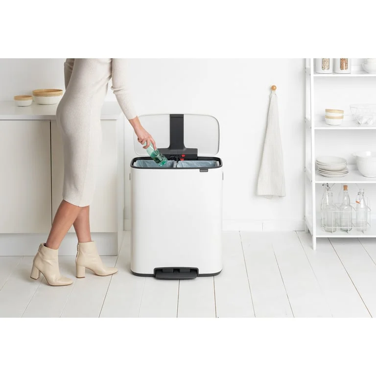 Coș de gunoi Brabantia Bo Pedal 2x30L, White