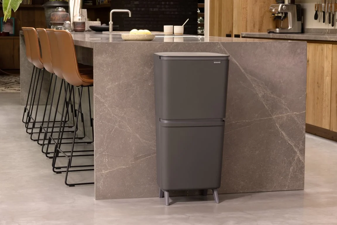Coș de colectare selectivă Brabantia SortUp Hi 20+25L, Dark Grey