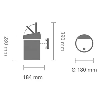 Coș de gunoi Brabantia Touch 3L, Brilliant Steel