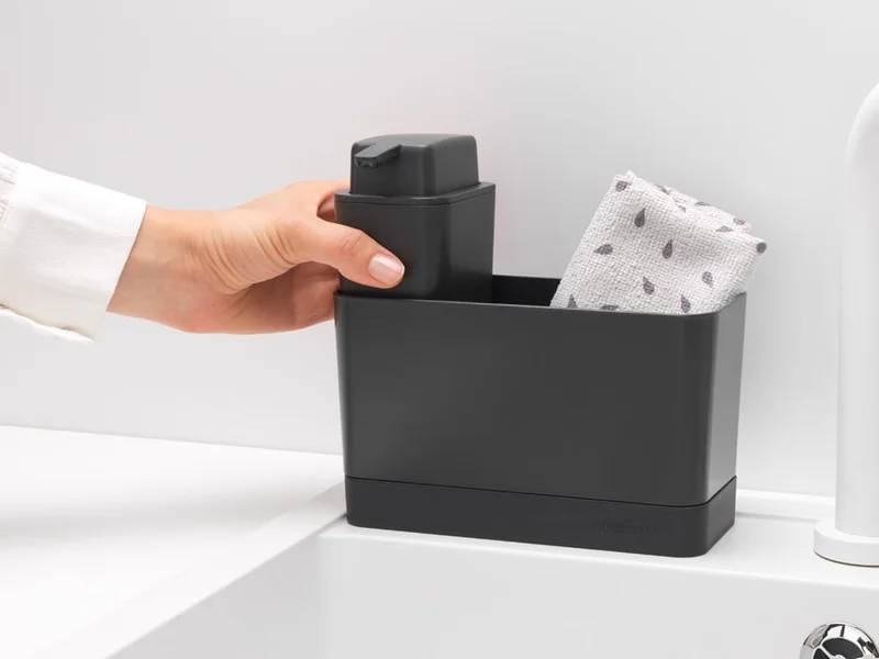 Sink Organiser&Soap Dispenser Brabantia, Dark Grey