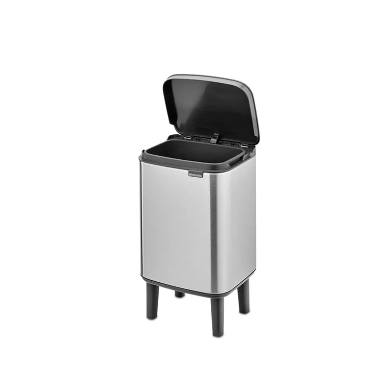 Coș de gunoi Brabantia Bo Small Hi 4L, Matt Steel, Fingerprint proof
