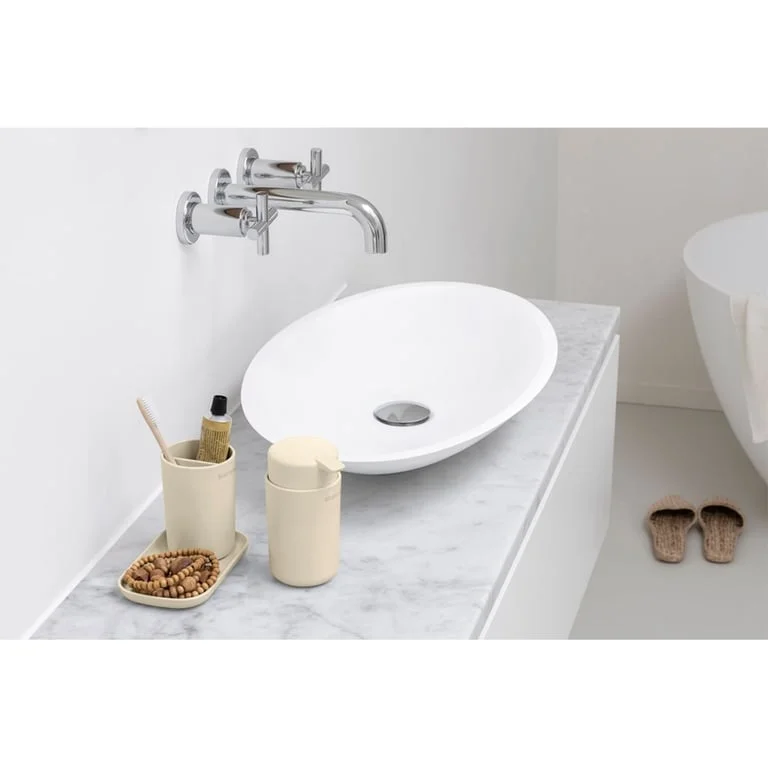 Set de accesorii pentru baie Brabantia ReNew Soft Beige, 3 piese