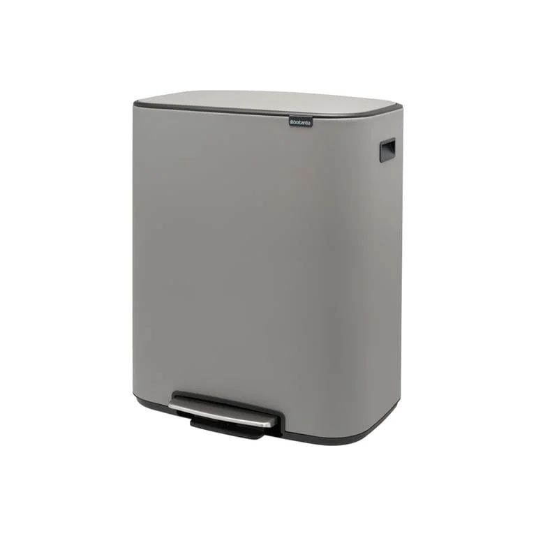 Waste Bin Brabantia Bo Pedal 60L, Mineral Concrete Grey
