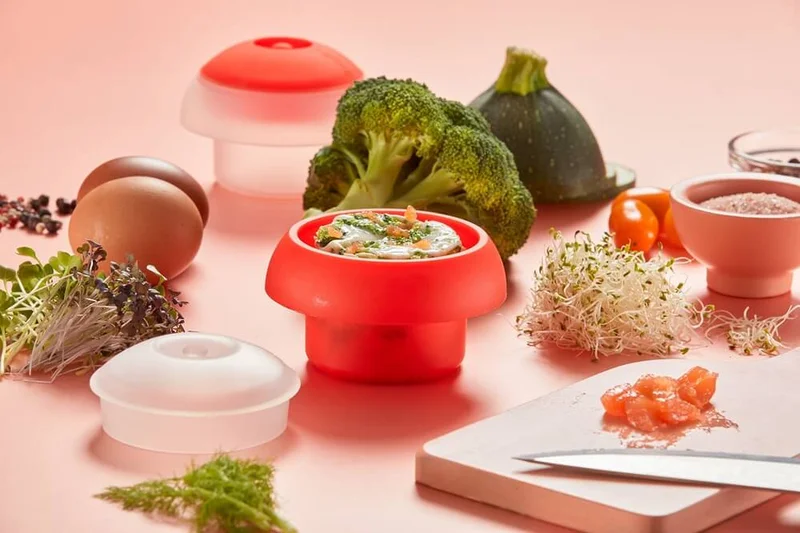 Egg transculent cylinder for microwave Lekue