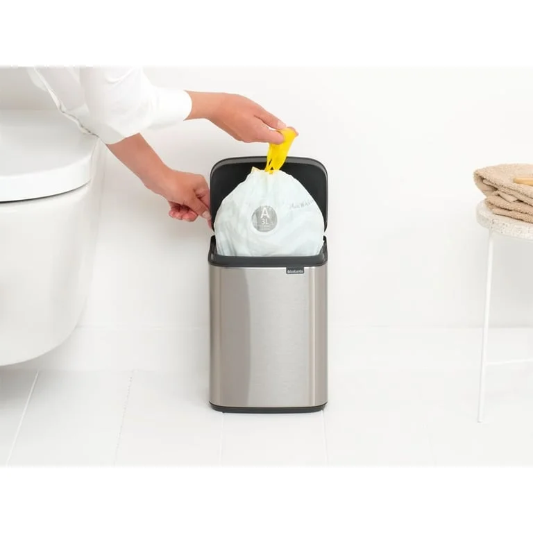 Waste Bin Brabantia Bo Small 4L, Matt Steel Fingerprint Proof