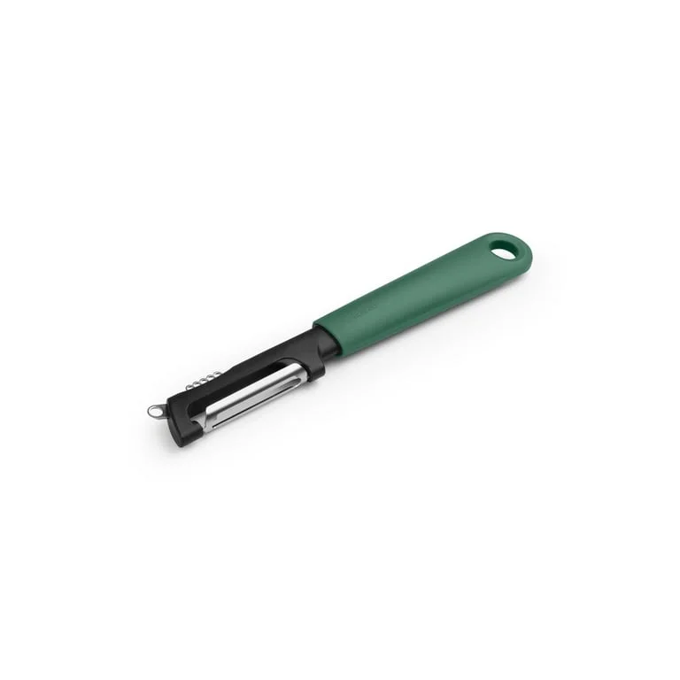 Curățător cu lamă detașabilă Brabantia Tasty+ Fir Green, cu mini răzătoare pentru coji de citrice