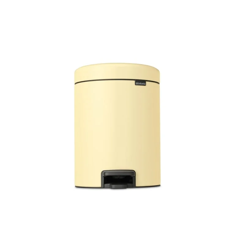 Coș de gunoi cu pedală Brabantia NewIcon 5L, Mellow Yellow