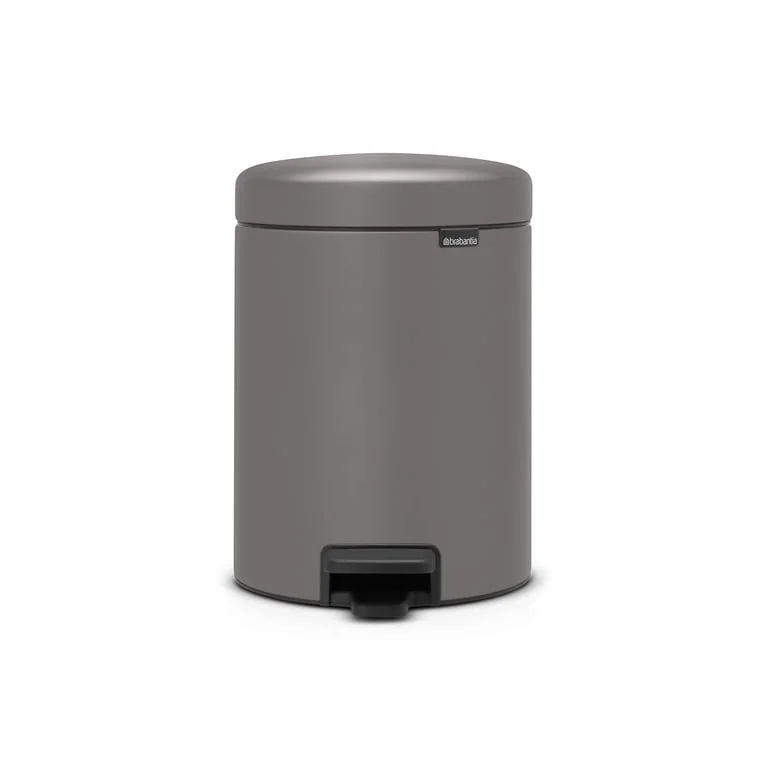Pedal Bin NewIcon Brabantia Mineral Concrete Grey 5L
