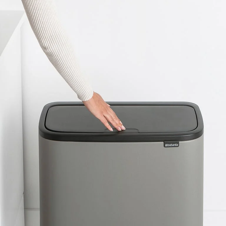 Coș de gunoi Brabantia Bo Touch 3x11L, Mineral Concrete Grey
