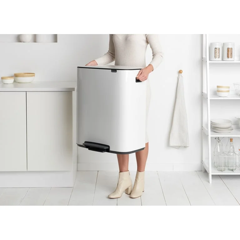 Coș de gunoi Brabantia Bo Pedal 2x30L, White