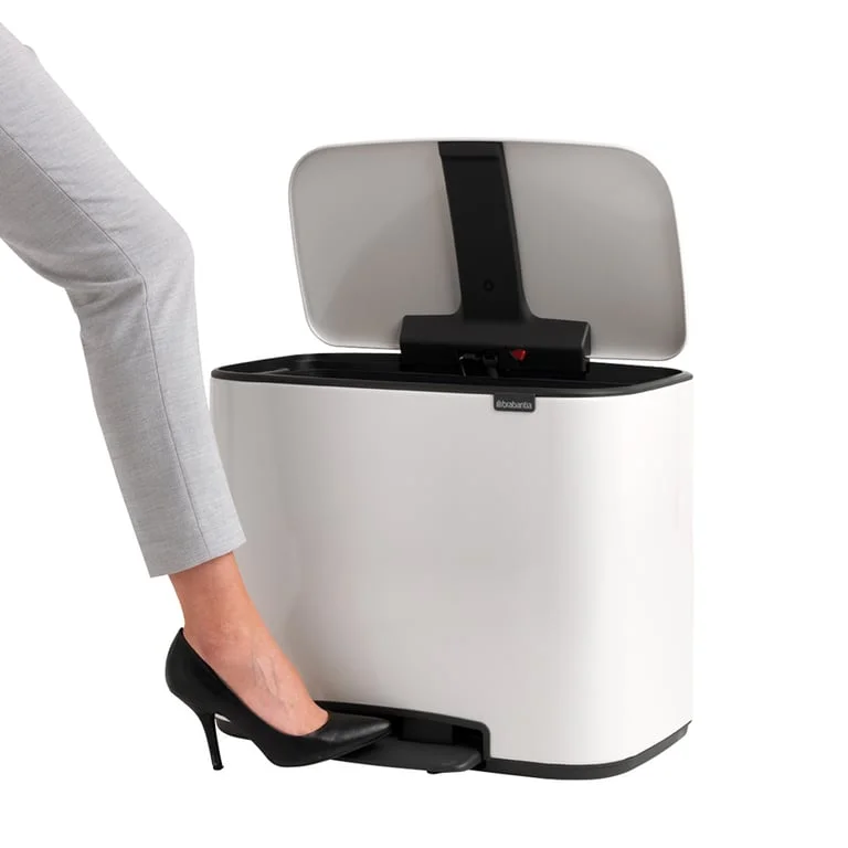 Coș de gunoi Brabantia Bo Pedal 3x11L, White