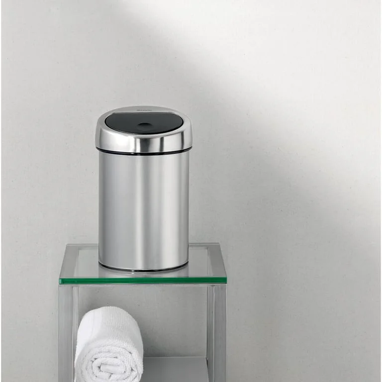 Coș de gunoi Brabantia Touch 3L, Matt Steel, Fingerprint proof