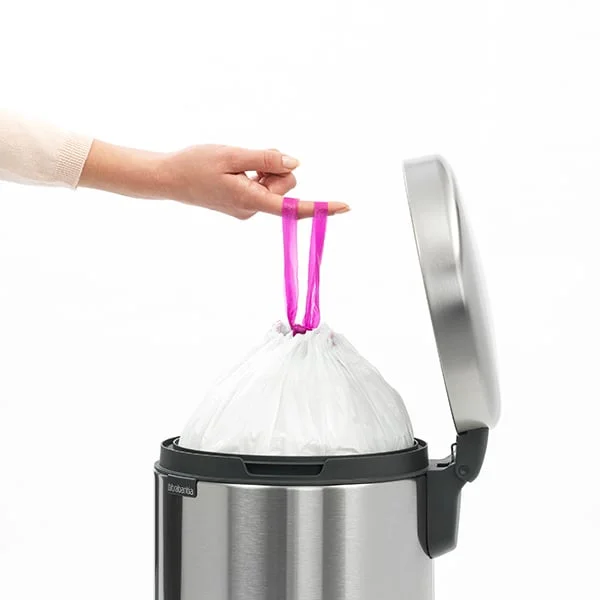 Coș de gunoi cu pedală Brabantia NewIcon 12L, Matt Steel, Fingerprint proof