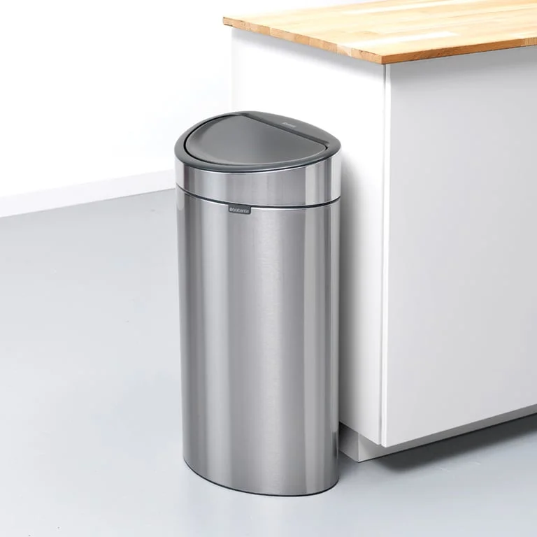 Coș de gunoi Brabantia Touch Recycle 23+10L, Matt Steel, Fingerprint proof