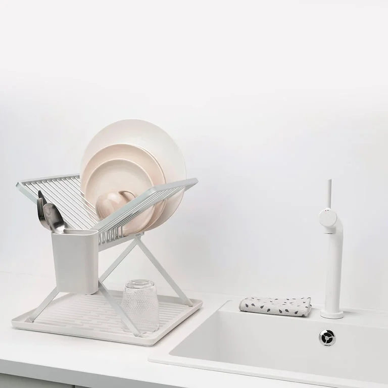 Uscător de vase compact pliabil Brabantia, Light Grey