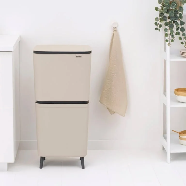 Coș de colectare selectivă Brabantia SortUp Hi 20+25L, Soft Beige