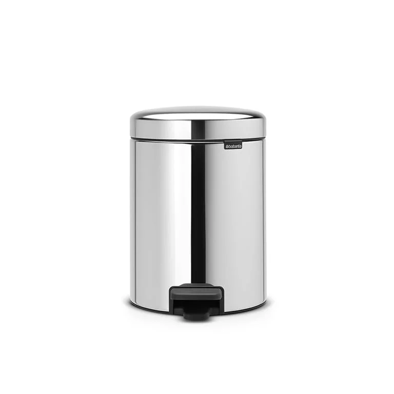 Coș de gunoi cu pedală Brabantia NewIcon 5L, Brilliant Steel