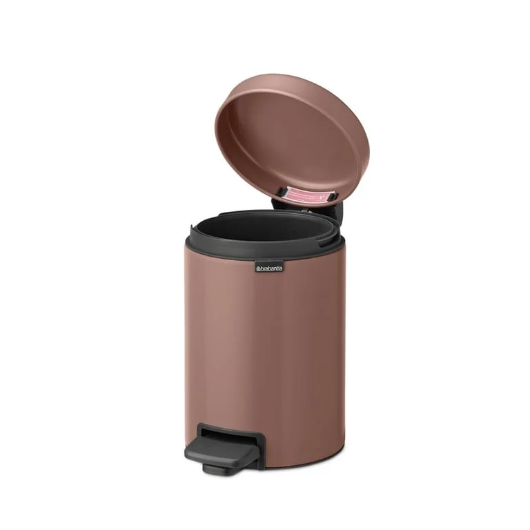 Coș de gunoi cu pedală Brabantia NewIcon 3L, Satin Taupe