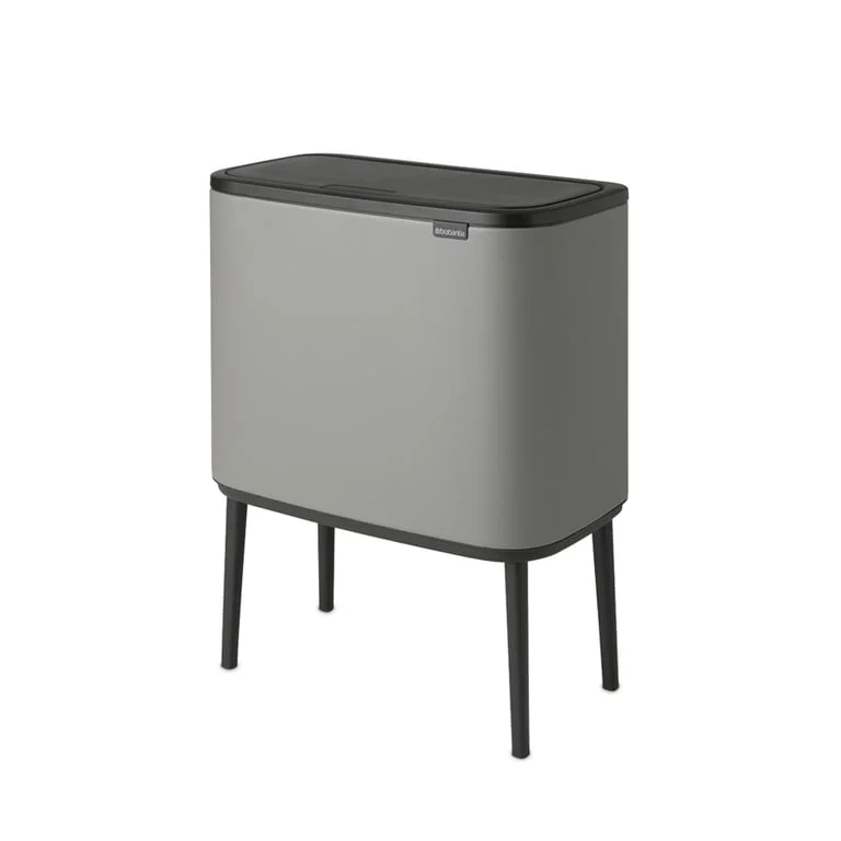 Coș de gunoi Brabantia Bo Touch 3x11L, Mineral Concrete Grey