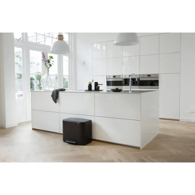 Brabantia Bo Pedal Bin, 3 x 11L, Matt Black