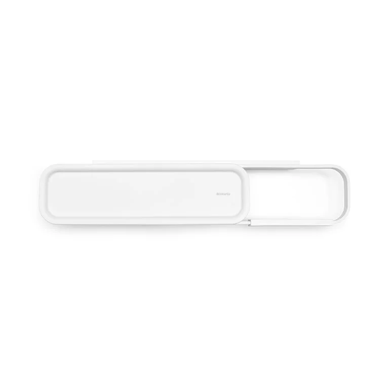 Suport pentru hârtie igienică cu raft Brabantia MindSet Mineral Fresh White
