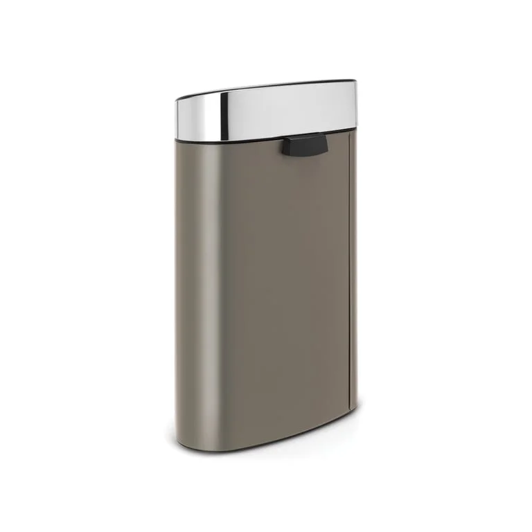 Coș de gunoi Brabantia Touch New 40L, Platinum, capac metalic
