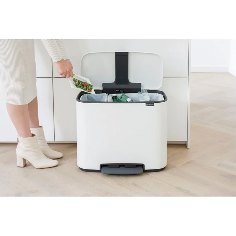 Coș de gunoi Brabantia Bo Pedal 11+23L, White