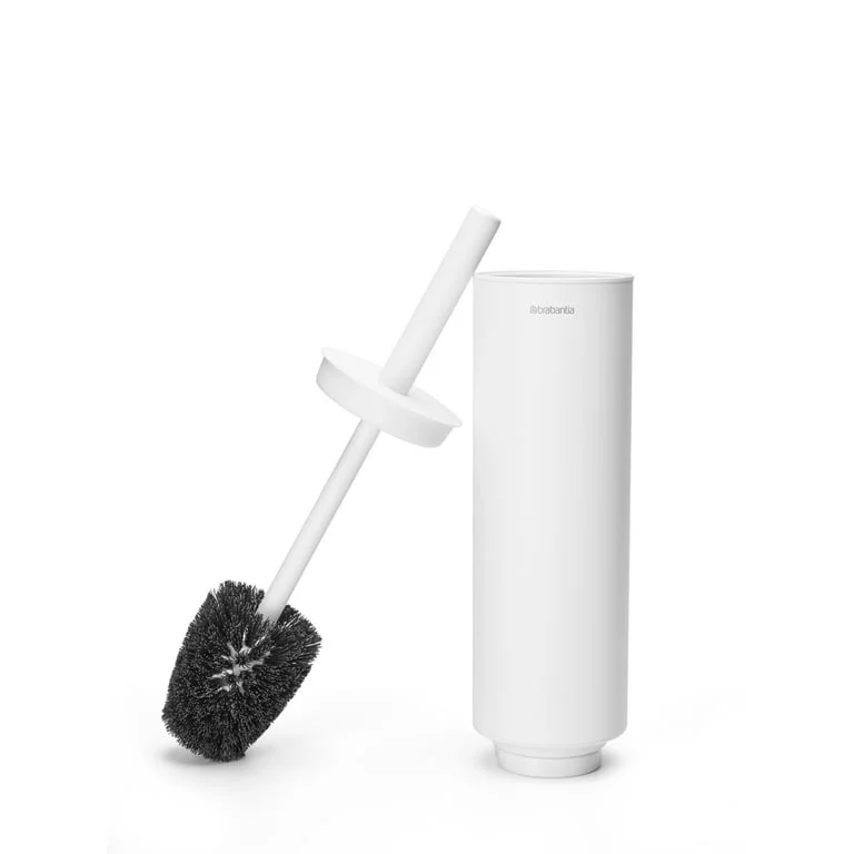 Perie de toaletă cu suport Brabantia MindSet Mineral Fresh White