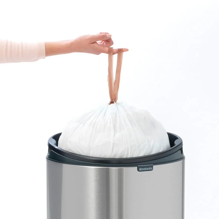 Coș de gunoi Brabantia Touch New 40L, Matt Black, capac metalic