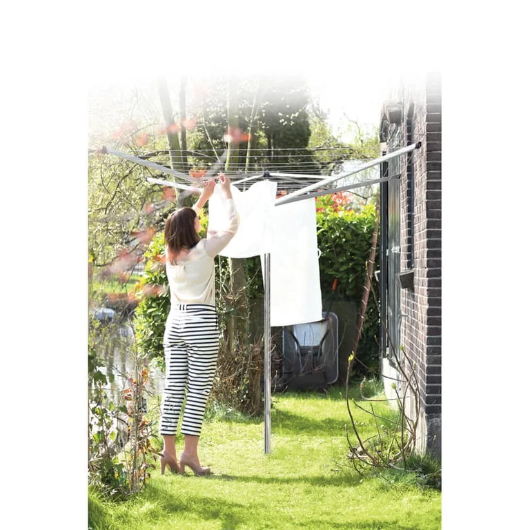 Uscător de rufe exterior Brabantia TopSpinner 40m, țepușă metalică de săpat