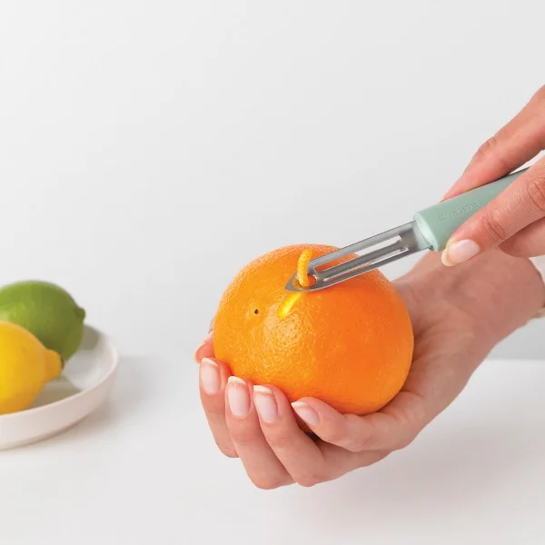 Decojitor Brabantia Tasty+ Jade Green, cu mini răzătoare pentru coji de citrice