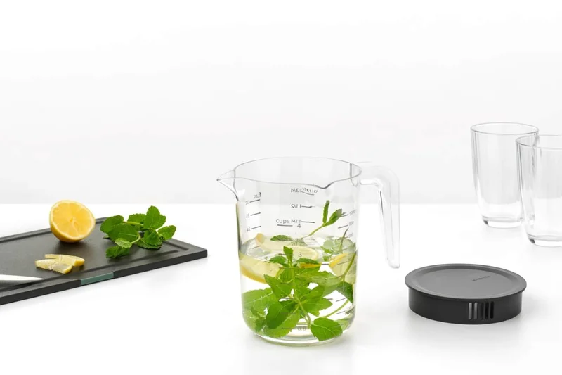 Set 2 căni gradate Brabantia Tasty+, Dark Grey