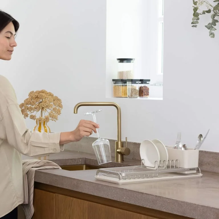 Dish Drying Rack Brabantia Soft Beige, Compact