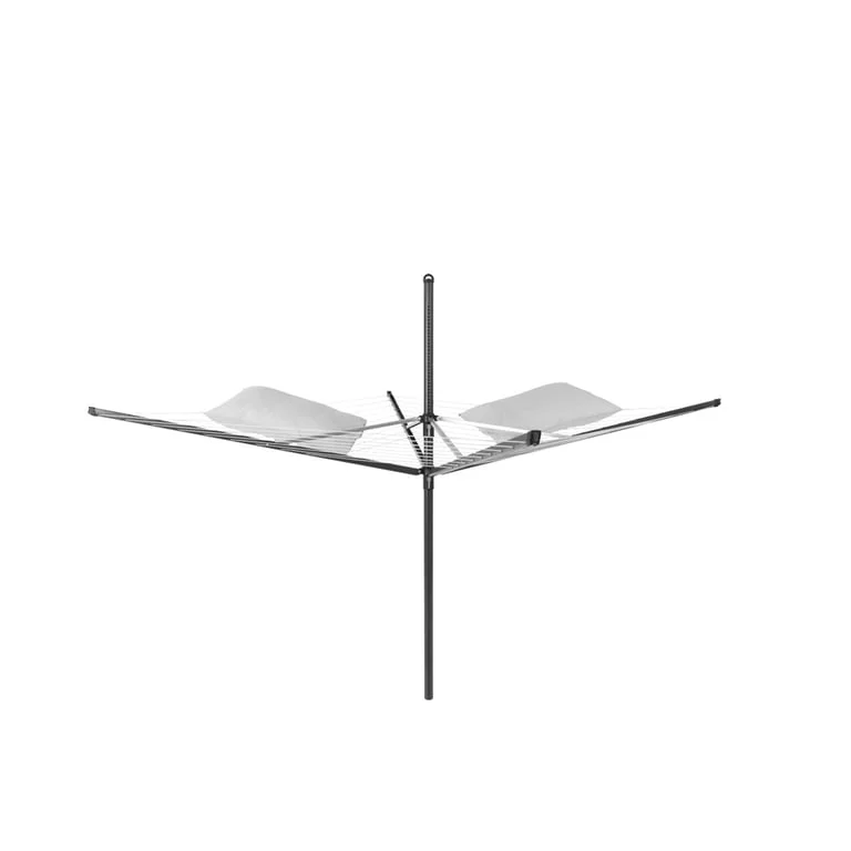 Uscător de rufe exterior Brabantia Lift-O-Matic 50m, țepușă metalică de săpat, Anthracite