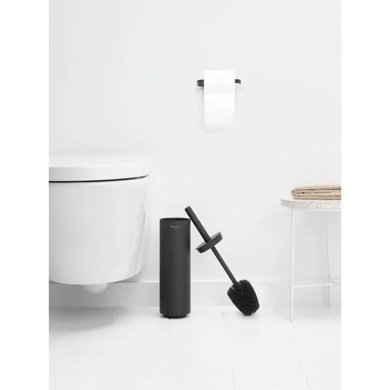 Perie de toaletă cu suport Brabantia MindSet Mineral Infinite Grey