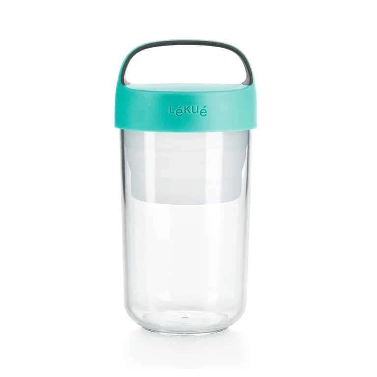 Jar Lekue On The Go Turquoise 600ml